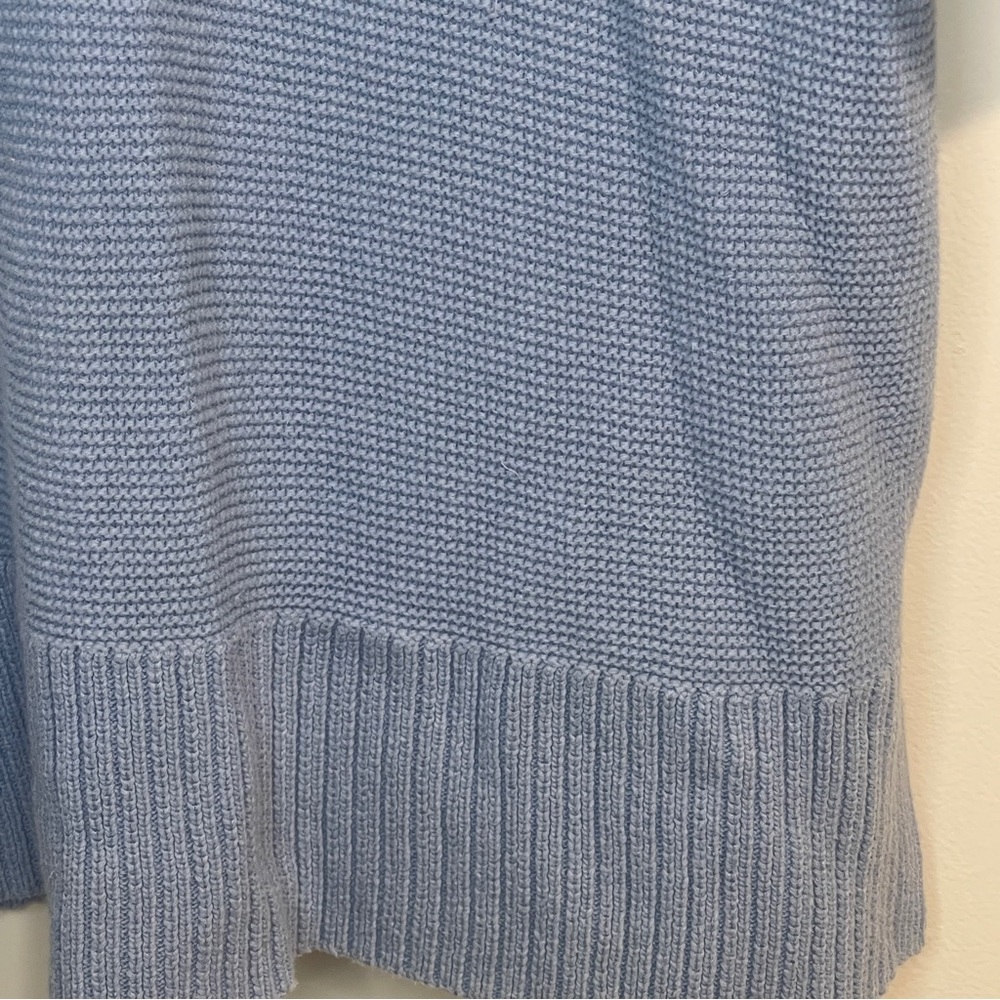 Chico's Light Blue V-Neck Tunic Sweater - Picture 3 of 6